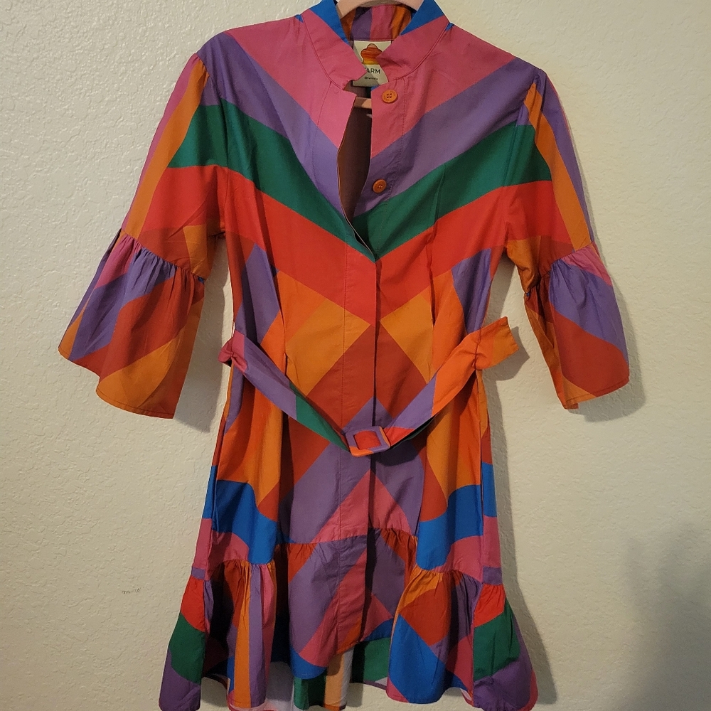 Farm Rio Amanda Stripe Dress- Size Small